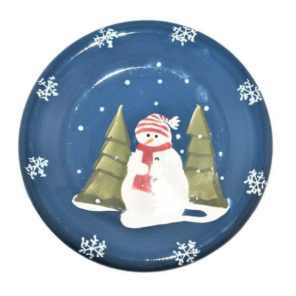 Make The Season Bright 4 Snowman 8" Dessert Plates - Picture 5 of 7